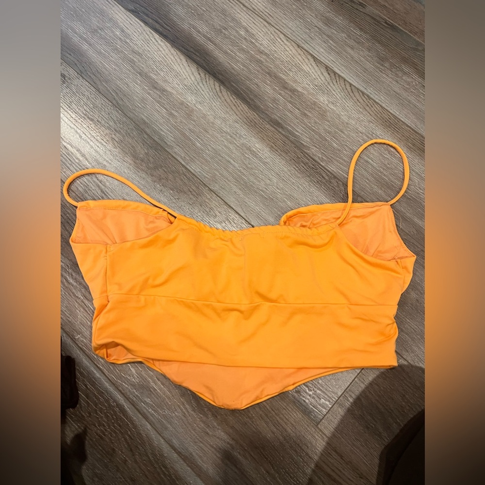 Orange Cropped Tank - Picture 2 of 3